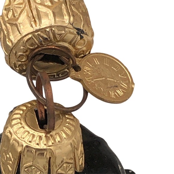 Set 2 HTF VTG Dept 56 Snowman Dangle Hat Mercury Glass Christmas Ornament Poland - Picture 4 of 7